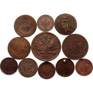 Russia Lot of 11 Coins 1798 - 1912
