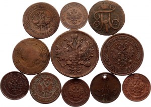 Russia Lot of 11 Coins 1798 - 1912
