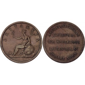 Australia 1 Penny 1862 (ND) Tasmania Hobart Alfred Nicholas Token