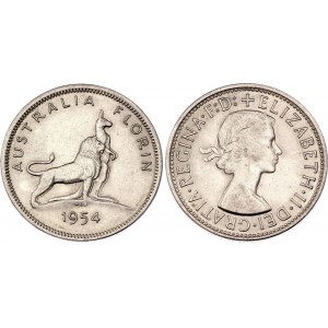 Australia 1 Florin 1954