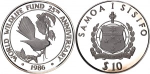 Samoa 10 Dollars 1986
