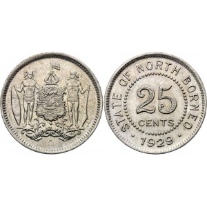 British North Borneo 25 Cents 1929 H