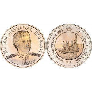 Brunei 10 Dollars 1984 AH 1404