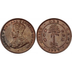 Ceylon 1 Cent 1922