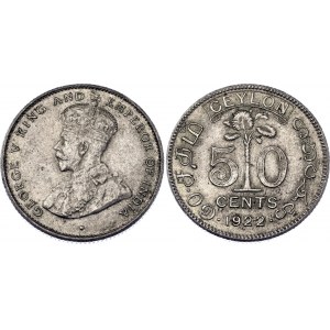 Ceylon 50 Cents 1922