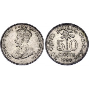 Ceylon 50 Cents 1928