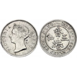 Hong Kong 5 Cents 1899