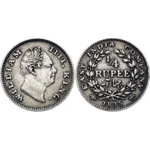 British India 1/4 Rupee 1835