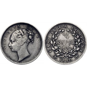British India 1/4 Rupee 1840