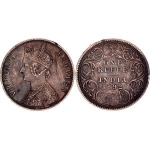 British India 1 Rupee 1892