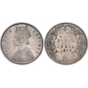British India 1/2 Rupee 1899