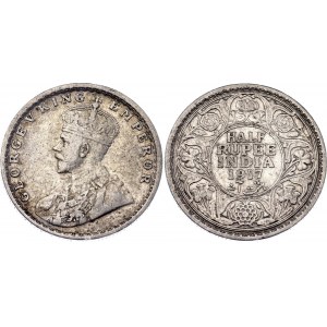 British India 1/2 Rupee 1917