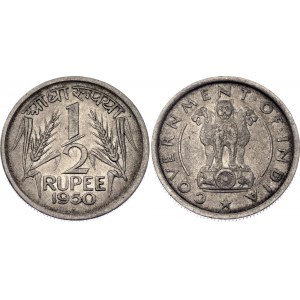 India 1/2 Rupee 1950