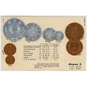Japan Post Card Coins of Japan 1904 - 1912 (ND)
