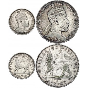 Ethiopia 1/4 - 1 Birr 1897 EE 1889 A