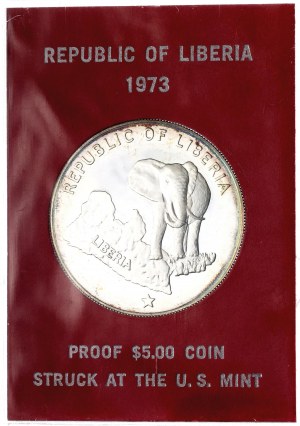 Liberia 5 Dollars 1973