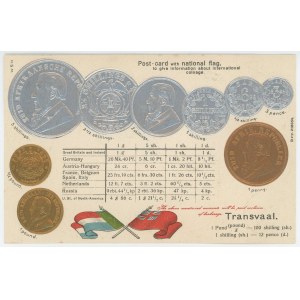 South Africa Post Card Coins of South Africa - Transvaal 1904 - 1912 (ND)
