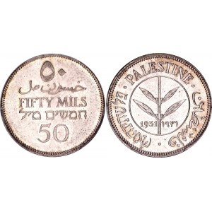 Palestine 50 Mils 1931 PCGS MS64 R2