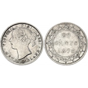 Canada Newfoundland 20 Cents 1876 H