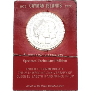 Cayman Islands 25 Dollars 1972