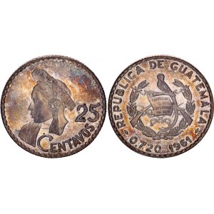 Guatemala 25 Centavos 1961