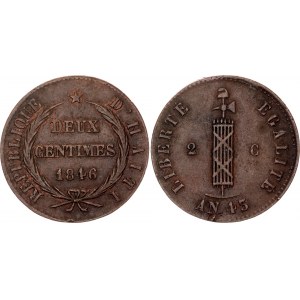 Haiti 2 Centimes 1846 AN 43