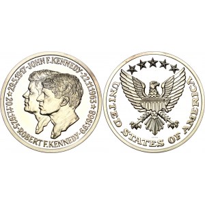 United States Silver Medal John F. Kennedy and Robert Kennedy 20th Century