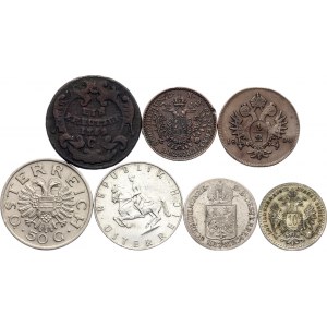 Austria Lot of 7 Coins 1762 - 1961