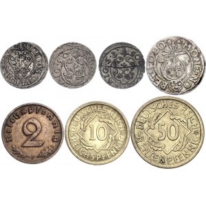 Europe Lot of 7 Coins 1623 -1936