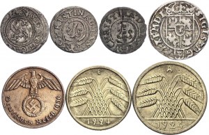 Europe Lot of 7 Coins 1623 -1936