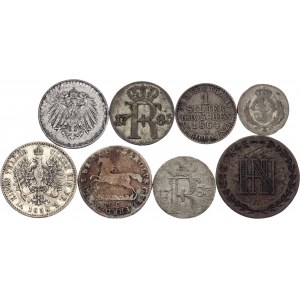 Germany Lot of 8 Coins 1783 - 1916