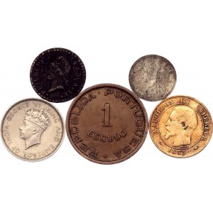 World Lot of 6 Coins 1800 -1963