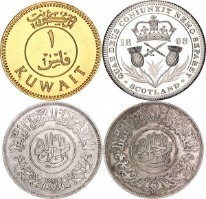 World Lot of 4 Tokens 1900 th