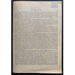 MANIFEST do ludów świata. Kraków [1941]