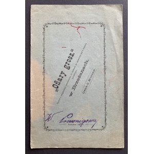 [KRESY] Ofiary grosz. Dochód z rozsprzedaży przeznaczony do funduszu na sprawienie stal w kościele parafialnym w Brzeżanach. [1918?]