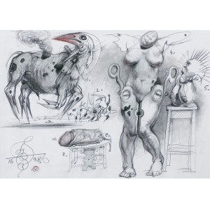 Franciszek Starowieyski, Sketches for the Image of DIVINA POLONIA, 1998