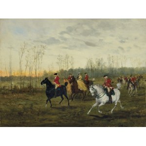 Jan Chełmiński, NA POLOWANIE!, 1875