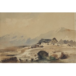 Julian Fałat, A LANDSCAPE FROM SWITZERLAND, 1875 or 1876