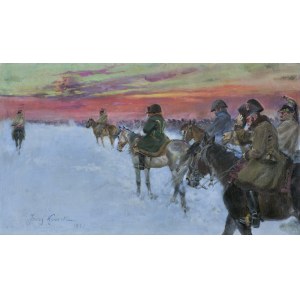 Jerzy Kossak, NAPOLEON'S VISION IN THE RETURN FROM MOSCOW, 1941