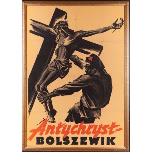 Künstler unbestimmt, Polnisch (20. Jahrhundert), Antichrist Bolschewik - Plakat