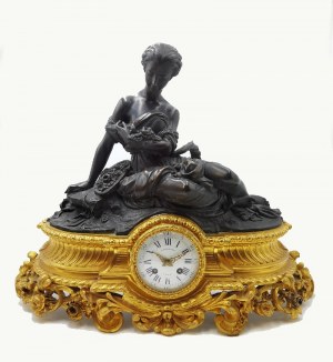 RAINGO FRERES (watch and bronze company, since 1829), Mantel clock with female figure
