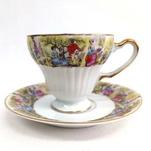 Porcelain cup with saucer by Royal Porzellan, Bavaria, Germany