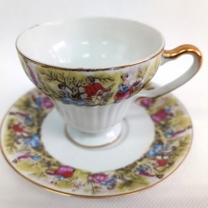 Porcelain cup with saucer by Royal Porzellan, Bavaria, Germany