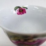 Decorative porcelain cup with saucer, Yamasen, Japan