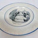 Porcelain talking plate, LM &amp; Cie, 19th century, France