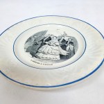 Porcelánový mluvící talíř, LM &amp; Cie, 19. století, Francie