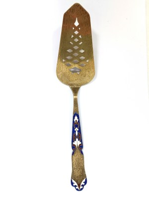 Silver enameled cake/cake spatula 