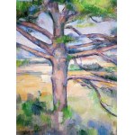 Paul Cézanne, Duża sosna i czerwona ziemia (reprodukcja)