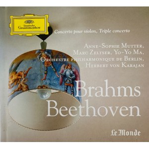 Johannes Brahms, Koncert skrzypcowy / Ludwig van Beethoven, Koncert potrójny / Wyk. Filharmonicy wiedeńscy, dyr. Herbert von Karajan, wyk. Anne-Sophie Mutter, Yo-Yo Ma, Marc Zeltser / Deutsche Grammophon & Le Monde vol. 29