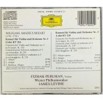 Wolfgang Amadeus Mozart, Violin Concertos Nos. III and V / Performed by Itzhak Perlman, Vienna Philharmonic Orchestra, conducted by James Levine / Deutsche Grammophon